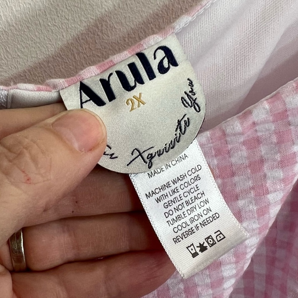 ARULA Pink Gingham Mini Dress - Picture 8 of 13